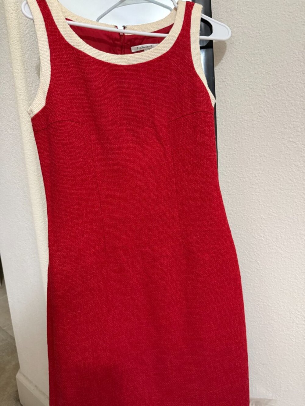 LK Bennett Womens Raspberry red tweed Dress US 6 Kate Middleton Style preppy